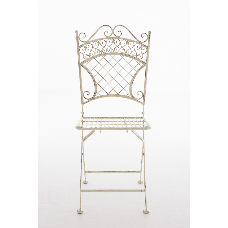 Nostalgisk Adelar have og terrassestol i jern med antikpatina