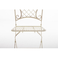 Nostalgisk Adelar have og terrassestol i jern med antikpatina