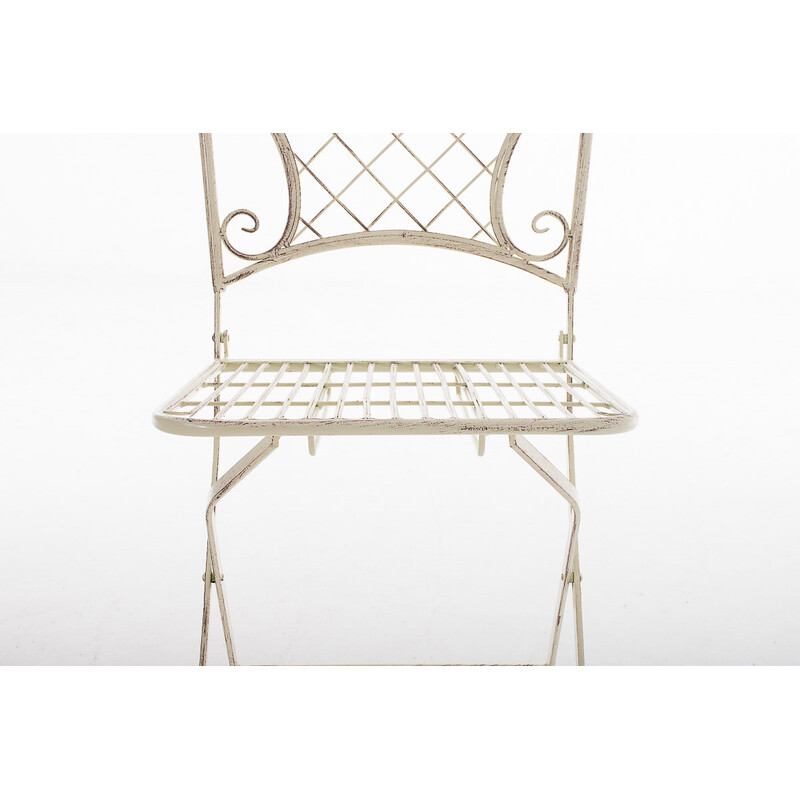 Nostalgisk Adelar have og terrassestol i jern med antikpatina