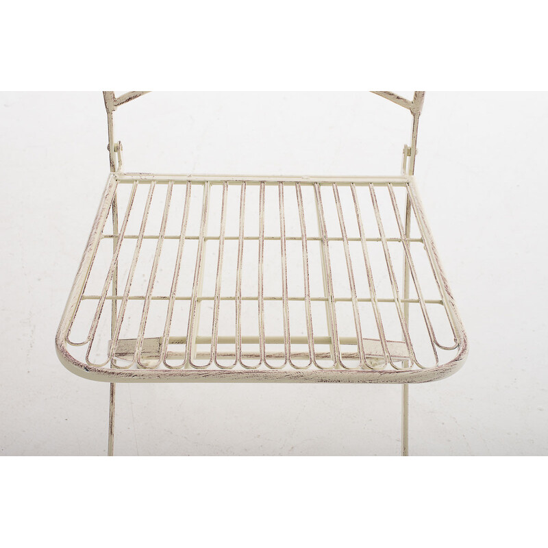 Nostalgisk Adelar have og terrassestol i jern med antikpatina