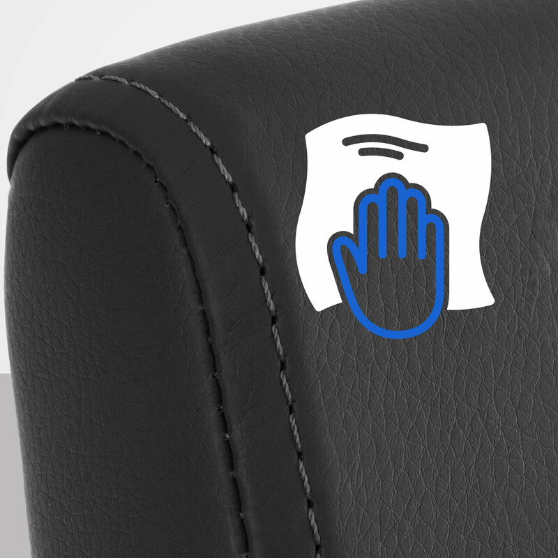 Moderne spisestol i kunstlæder med rustfri stålrør 120 kg