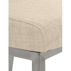 Colmar stilfuld spisestol med stofbetræk høj ryg og rustfri stålramme