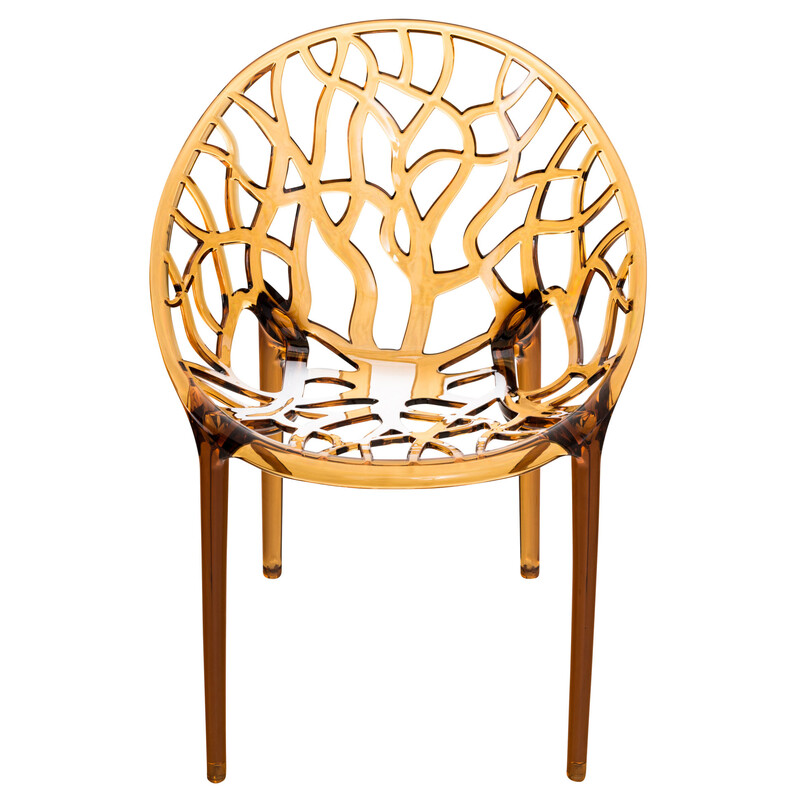 2 stk Crystal XXL stabelbar vejrbestandig havestol polykarbonat