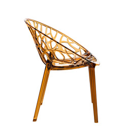 2 stk Crystal XXL stabelbar vejrbestandig havestol polykarbonat