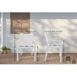 Diva-stabelbare stole 2 stk sæt til indendørs og udendørs brug