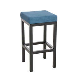 Taylor sort stofbarstol med firebenet design 80 cm