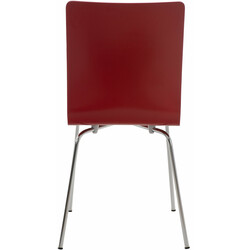 Stilfuld træ gæstestol med kromramme til køkken og arbejdsrum