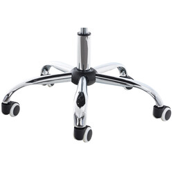 Moderne ergonomisk kontorstol med kunstlæder højdejustering og kromet ramme