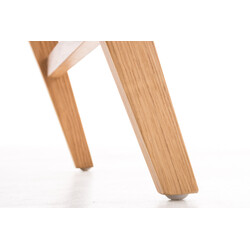 Moderne hvid skrivebord med egetræben og skuffer 110 cm