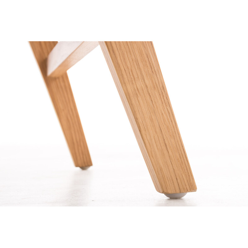 Moderne hvid skrivebord med egetræben og skuffer 110 cm