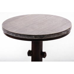 Justerbart ståbord i brandpostform af træ og stål 50 cm