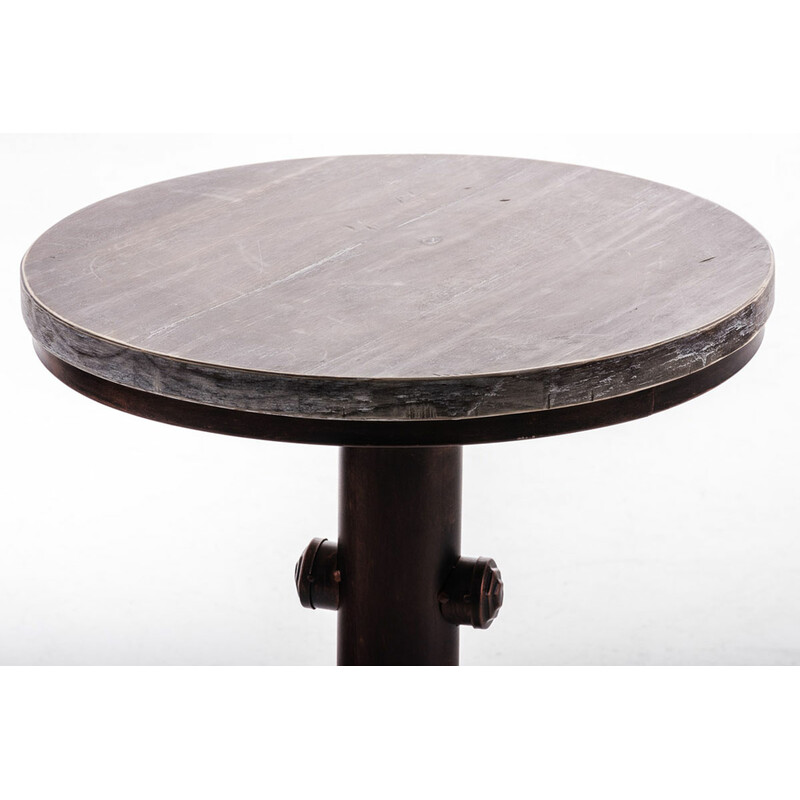 Justerbart ståbord i brandpostform af træ og stål 50 cm