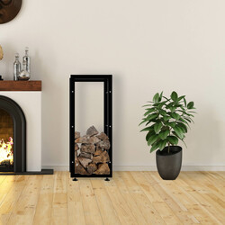 Elegant sort pejsestativ med justerbare gulvbeskyttere fås i flere størrelser indendørs