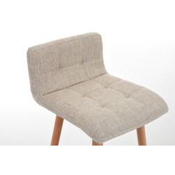 Lincoln stof barstol med birk ramme og polstret sæde