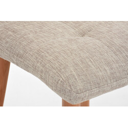 Lincoln stof barstol med birk ramme og polstret sæde