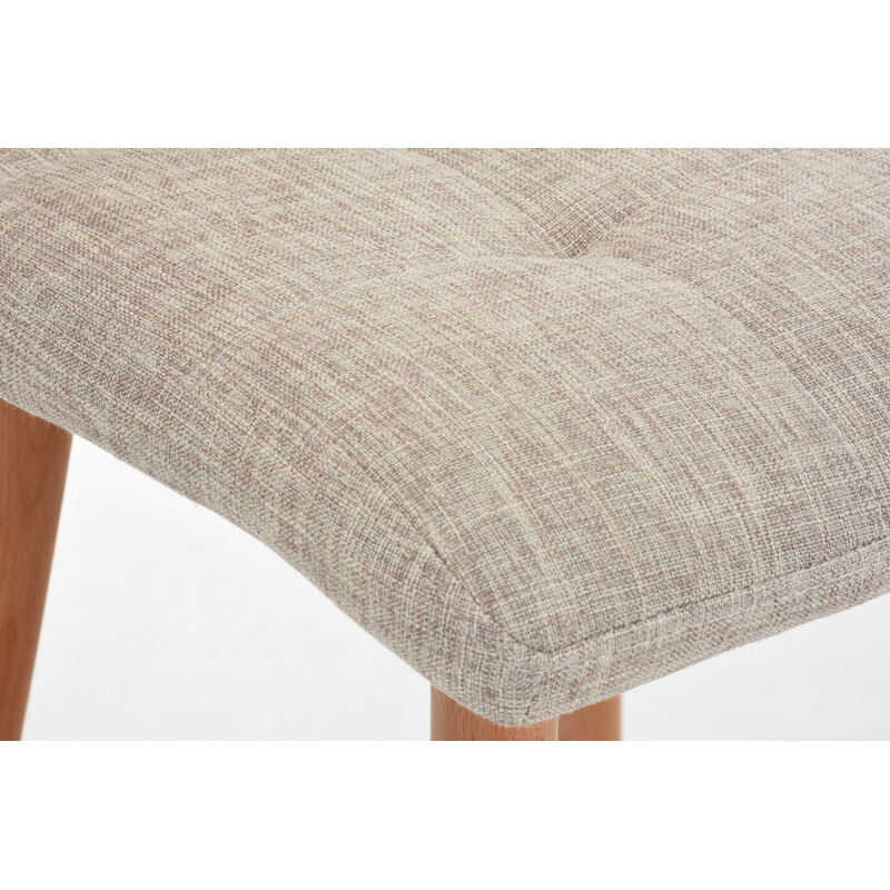 Lincoln stof barstol med birk ramme og polstret sæde