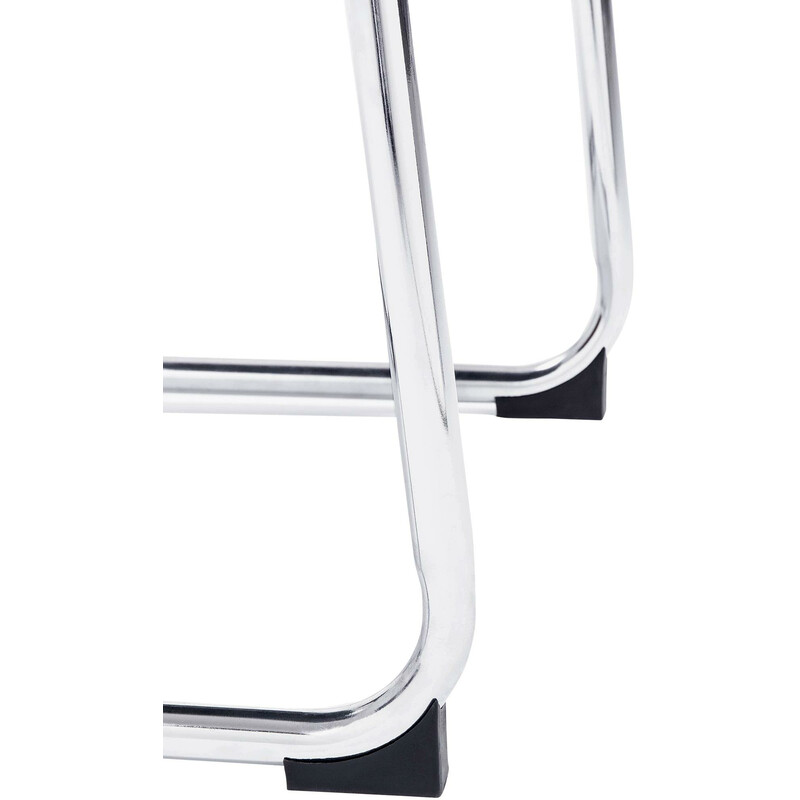 Seattle stilfuld kontorbesøgsstol i kunstlæder med kromramme