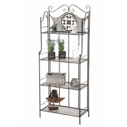 Foldbar malerstil jernhylde med fire hylder 153 cm høj