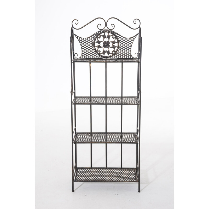 Foldbar malerstil jernhylde med fire hylder 153 cm høj