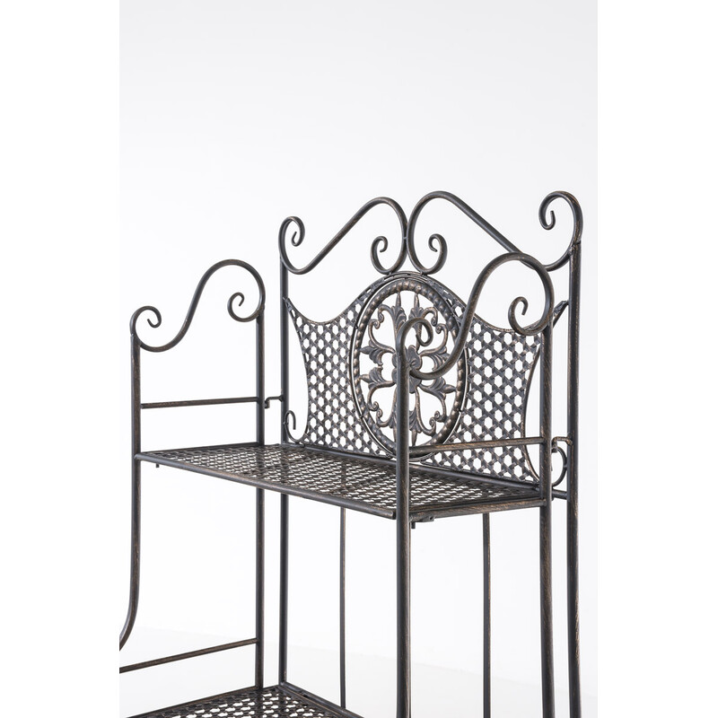 Foldbar malerstil jernhylde med fire hylder 153 cm høj