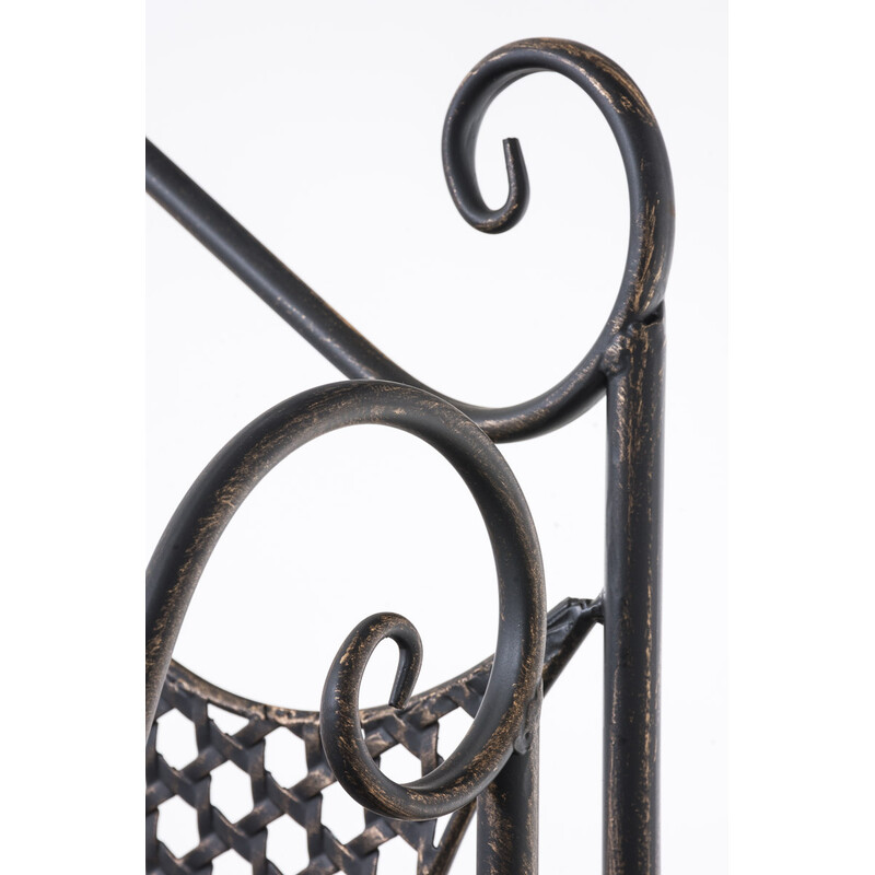 Foldbar malerstil jernhylde med fire hylder 153 cm høj