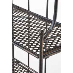 Foldbar malerstil jernhylde med fire hylder 153 cm høj