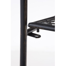 Foldbar malerstil jernhylde med fire hylder 153 cm høj