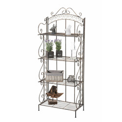 Solidt jern hyldestativ med fire hylder sammenklappelig malerstil