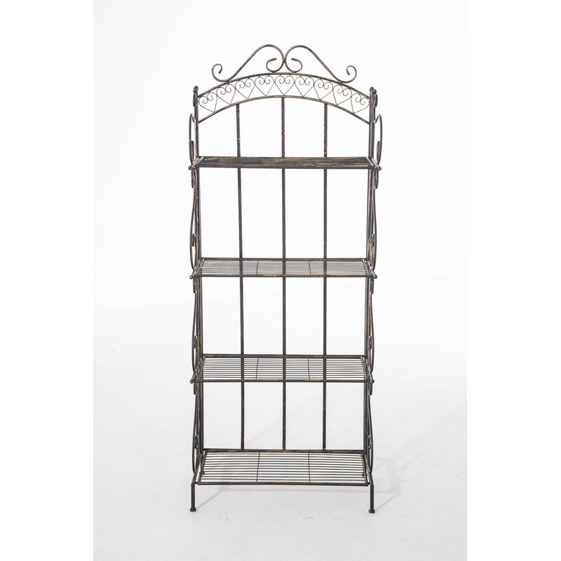 Solidt jern hyldestativ med fire hylder sammenklappelig malerstil