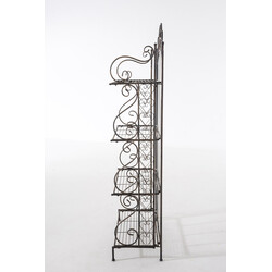 Solidt jern hyldestativ med fire hylder sammenklappelig malerstil