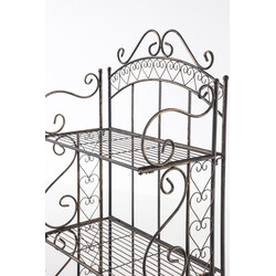 Solidt jern hyldestativ med fire hylder sammenklappelig malerstil