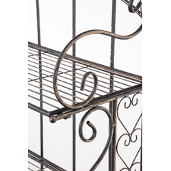 Solidt jern hyldestativ med fire hylder sammenklappelig malerstil