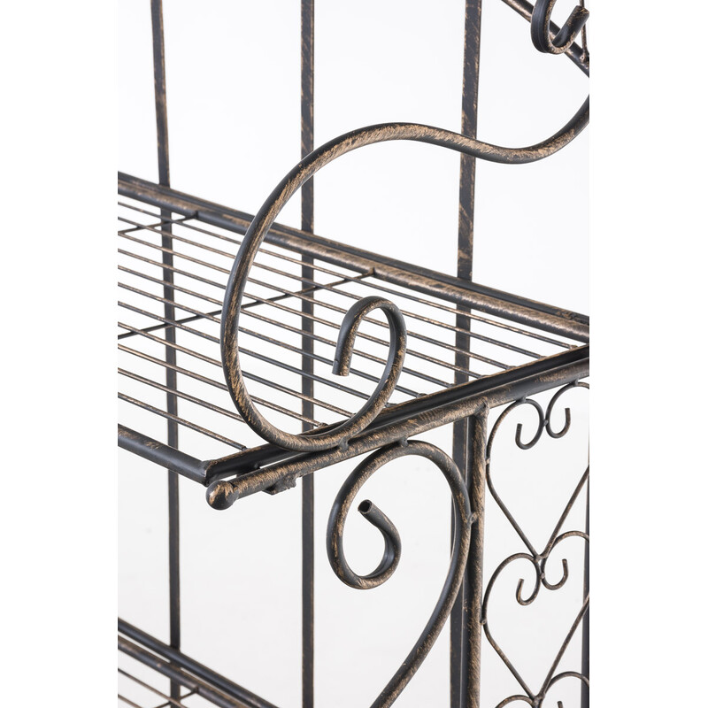 Solidt jern hyldestativ med fire hylder sammenklappelig malerstil