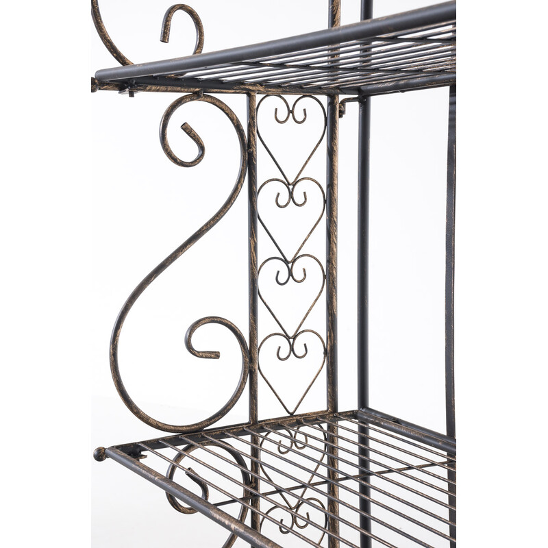 Solidt jern hyldestativ med fire hylder sammenklappelig malerstil