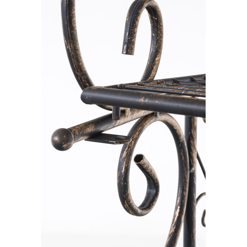 Solidt jern hyldestativ med fire hylder sammenklappelig malerstil