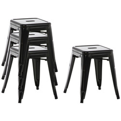 Armin 4 stole metal klassisk holdbar stabelbar sæt