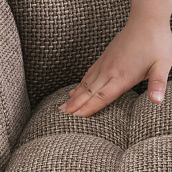 Elegant justerbar barstol med polstret stof armlæn og rustfri stålramme