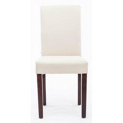 Stilfuld polstret spisestol med høj ryg og træben