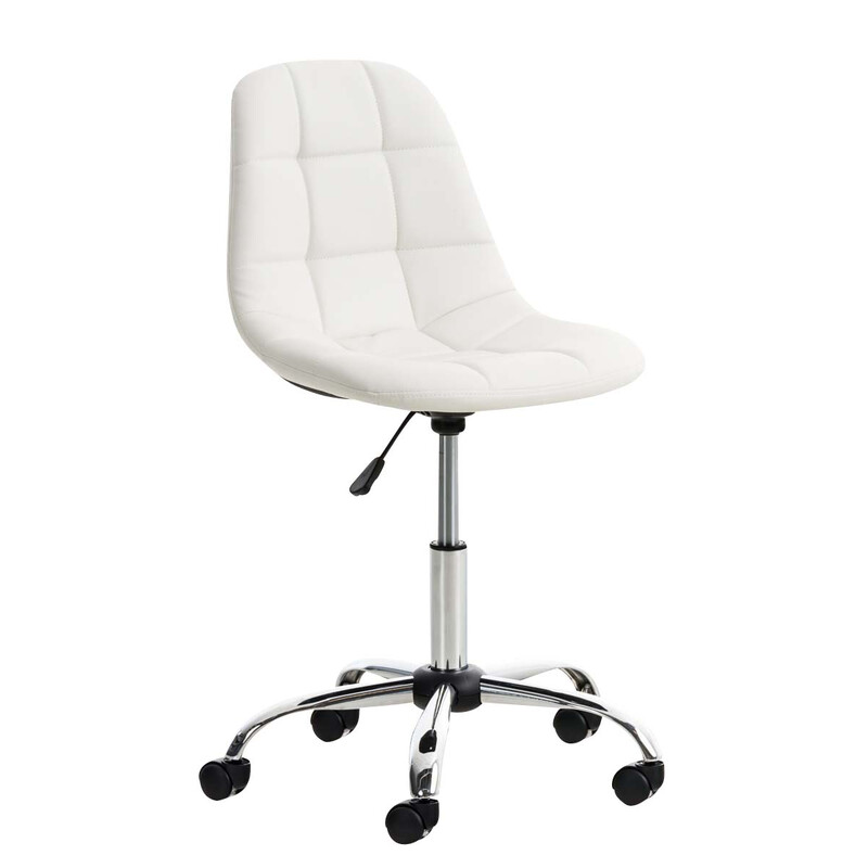 Emil ergonomisk kontorstol i kunstlæder med justerbar højde og fem hjul