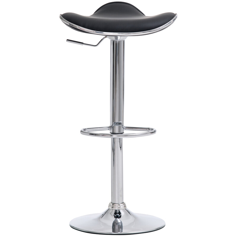 Justerbare Shanghai barstole 2 stk kromet ramme kunstig læder