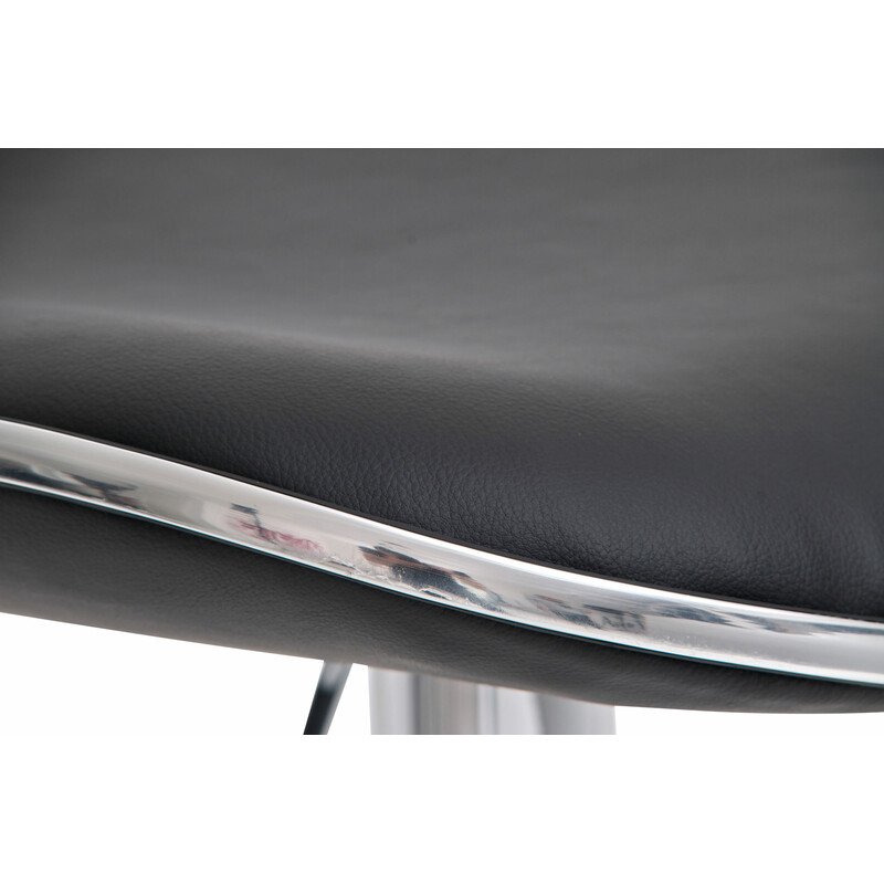 Justerbare Shanghai barstole 2 stk kromet ramme kunstig læder