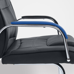 Attila XXL stol med kunstlæder metalramme og 180 kg bæreevne