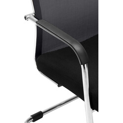 Brenda besøgsstol hældende metal med netstof og polstring