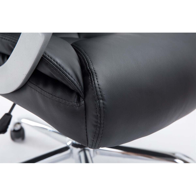 XXL ergonomisk kontorstol i kunstlæder med justerbar højde og 210 kg belastning