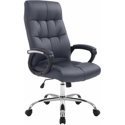 XXL kontorstol med kunstlæder ergonomisk høj rygjustering justerbar højde