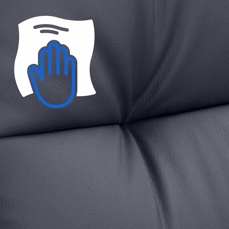 XXL kontorstol med kunstlæder ergonomisk høj rygjustering justerbar højde