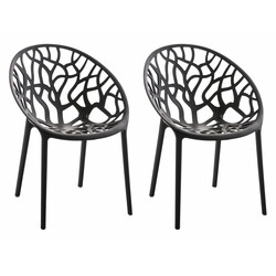 2 stk stilfulde stabelbare havestole i genanvendt plast