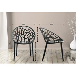 2 stk stilfulde stabelbare havestole i genanvendt plast