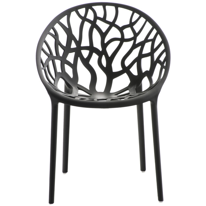 2 stk stilfulde stabelbare havestole i genanvendt plast