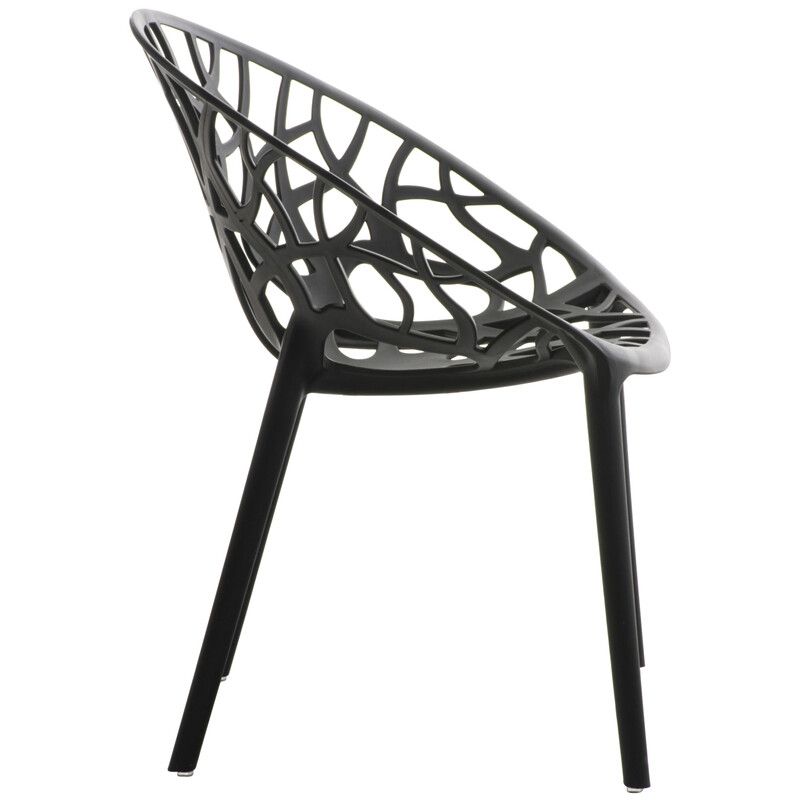 2 stk stilfulde stabelbare havestole i genanvendt plast